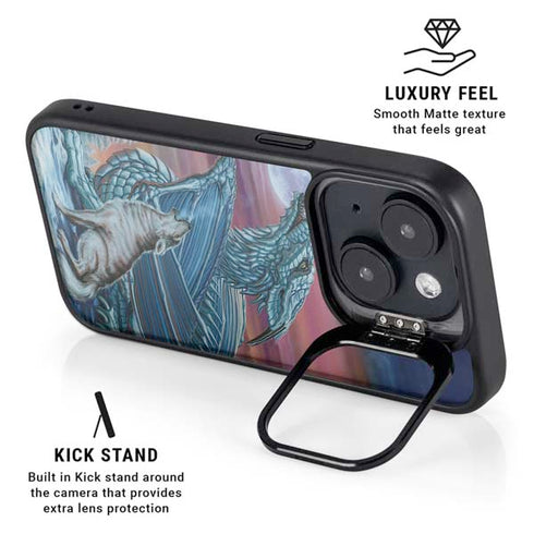Dragon and the Wolf by Ed Beard Jr iPhone 14 Kickstand Case