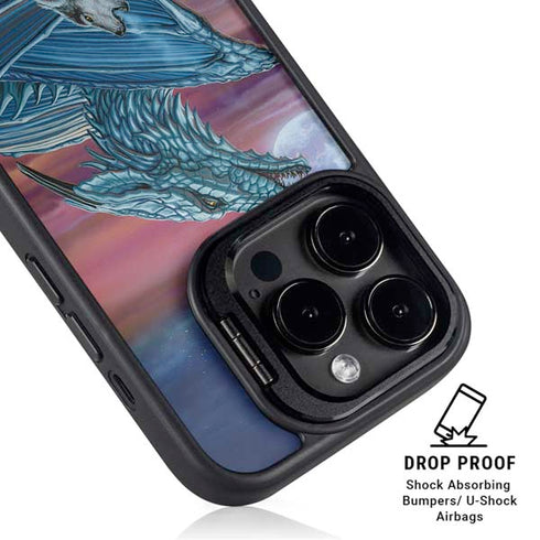 Dragon and the Wolf by Ed Beard Jr iPhone 14 Pro Kickstand Case