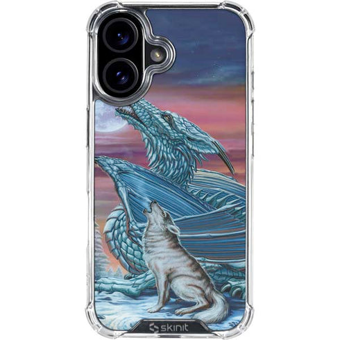 Dragon and the Wolf by Ed Beard Jr iPhone 16 Plus Clear Case