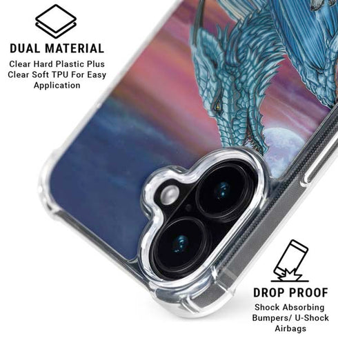 Dragon and the Wolf by Ed Beard Jr iPhone 16 Plus Clear Case
