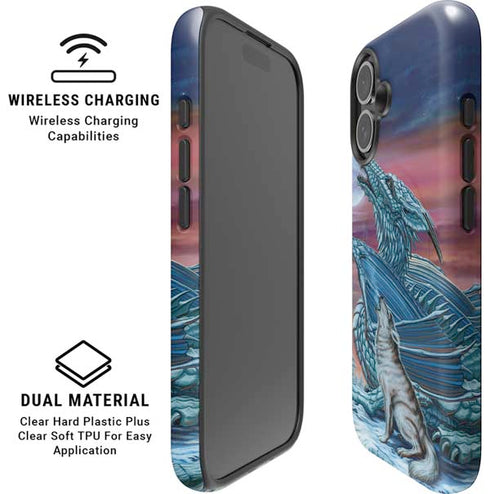 Dragon and the Wolf by Ed Beard Jr iPhone 16 Plus Magsafe Impact Case