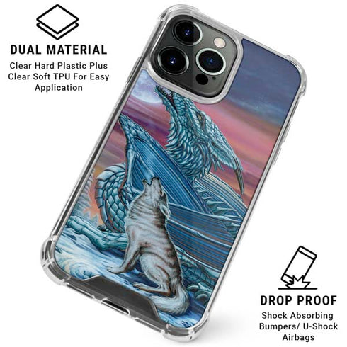 Dragon and the Wolf by Ed Beard Jr iPhone 16 Pro Clear Case