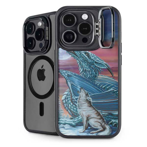 Dragon and the Wolf by Ed Beard Jr iPhone 16 Pro Kickstand Case