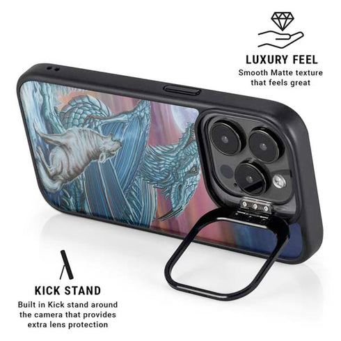 Dragon and the Wolf by Ed Beard Jr iPhone 16 Pro Max Kickstand Case