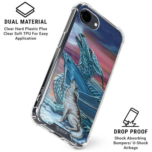 Dragon and the Wolf by Ed Beard Jr iPhone 16e Clear Case