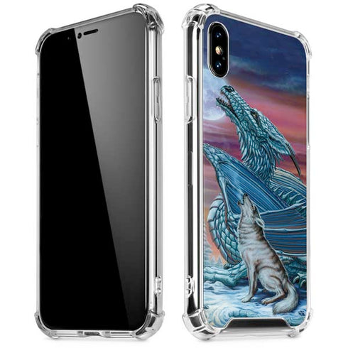 Dragon and the Wolf by Ed Beard Jr iPhone X/XS Clear Case