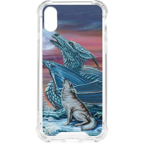 Dragon and the Wolf by Ed Beard Jr iPhone XS Clear Case