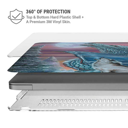 Dragon and the Wolf by Ed Beard Jr MacBook Pro 14in (2021-24) Case plus Skin