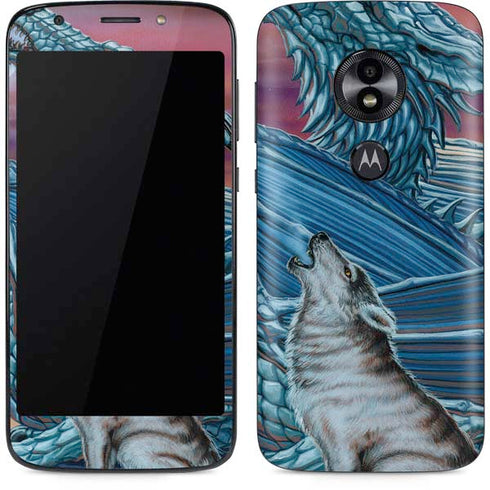 Dragon and the Wolf by Ed Beard Jr Moto E5 Play Skin