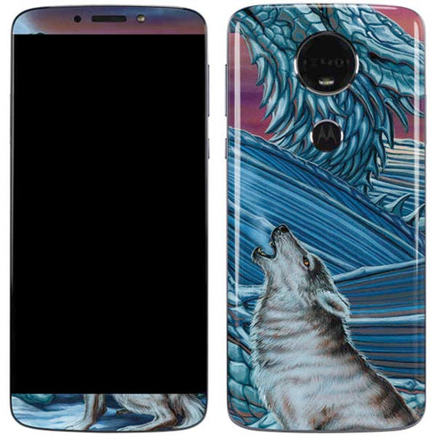 Dragon and the Wolf by Ed Beard Jr Moto E5 Plus Skin