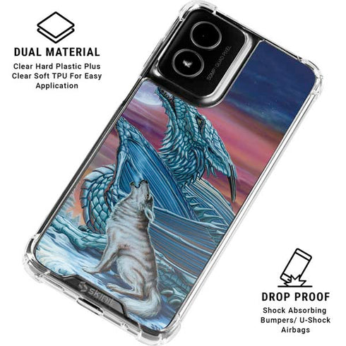 Dragon and the Wolf by Ed Beard Jr Moto G Power 5G (2024) Clear Case