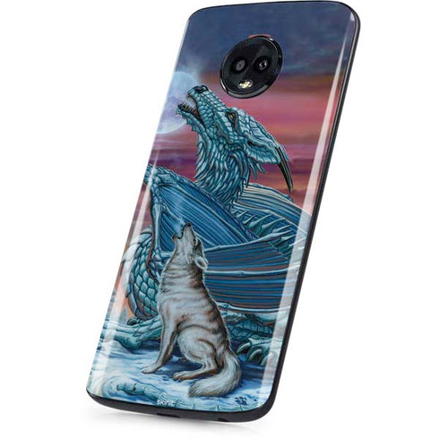 Dragon and the Wolf by Ed Beard Jr Moto G6 Skin
