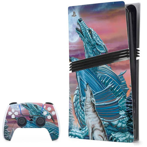 Dragon and the Wolf by Ed Beard Jr PS5 Pro Bundle Skin