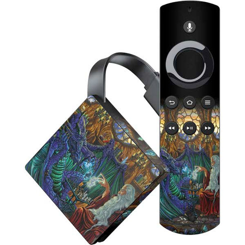 Dragon and Wizard Playing Chess by Ed Beard Jr Amazon Fire TV Skin
