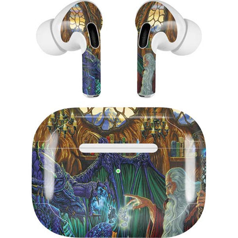 Dragon and Wizard Playing Chess by Ed Beard Jr Apple AirPods Pro Skin