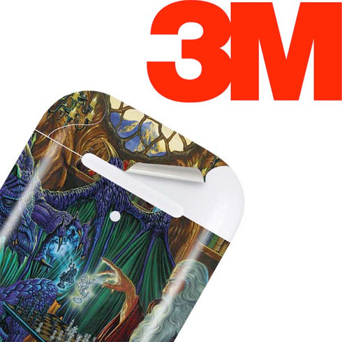 Dragon and Wizard Playing Chess by Ed Beard Jr Apple AirPods Skin