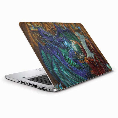 Dragon and Wizard Playing Chess by Ed Beard Jr HP Elitebook Skin