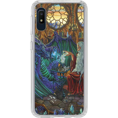 Dragon and Wizard Playing Chess by Ed Beard Jr Galaxy Cases