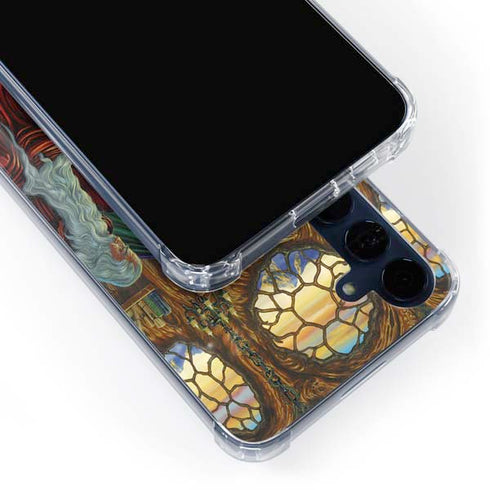 Dragon and Wizard Playing Chess by Ed Beard Jr Galaxy A35 5G Clear Case