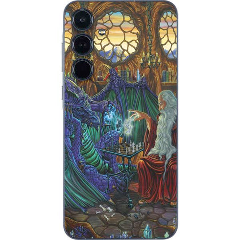 Dragon and Wizard Playing Chess by Ed Beard Jr Galaxy A35 5G Skin