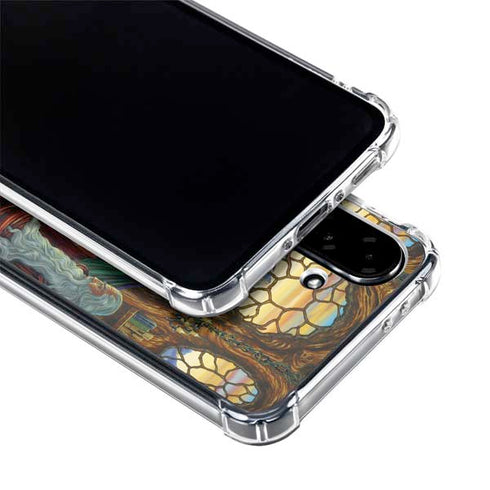 Dragon and Wizard Playing Chess by Ed Beard Jr Galaxy A36 5G Clear Case