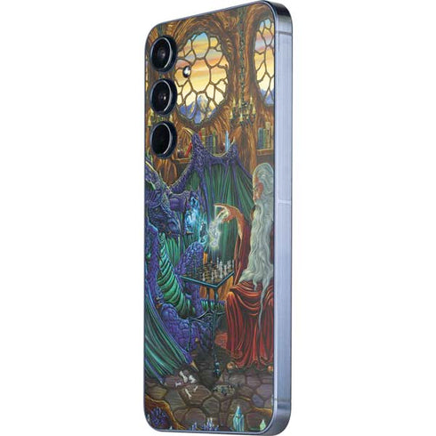 Dragon and Wizard Playing Chess by Ed Beard Jr Galaxy A36 5G Skin