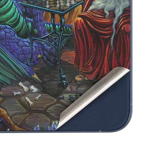 Dragon and Wizard Playing Chess by Ed Beard Jr Galaxy A36 5G Skin