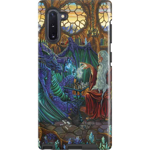 Dragon and Wizard Playing Chess by Ed Beard Jr Galaxy Cases
