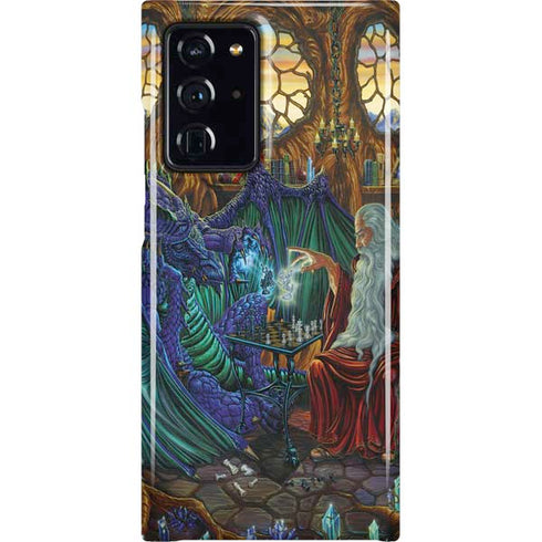 Dragon and Wizard Playing Chess by Ed Beard Jr Galaxy Cases