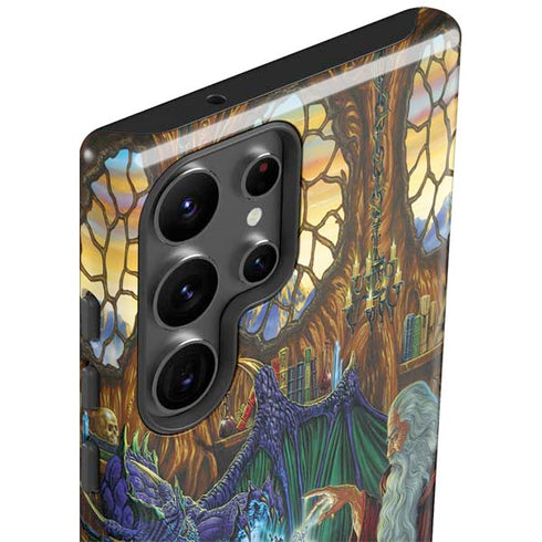 Dragon and Wizard Playing Chess by Ed Beard Jr Galaxy S23 Ultra Pro Case