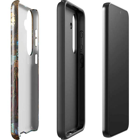 Dragon and Wizard Playing Chess by Ed Beard Jr Galaxy S25 Impact Case