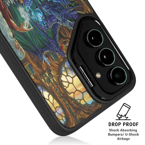 Dragon and Wizard Playing Chess by Ed Beard Jr Galaxy S24 Plus Kickstand Case