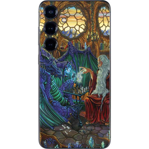 Dragon and Wizard Playing Chess by Ed Beard Jr Galaxy S24 Plus Skin