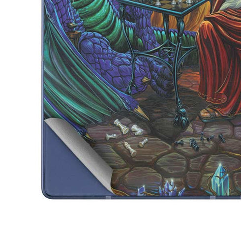 Dragon and Wizard Playing Chess by Ed Beard Jr Galaxy Z Fold6 Skin