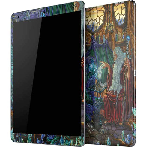 Dragon and Wizard Playing Chess by Ed Beard Jr iPad Skins