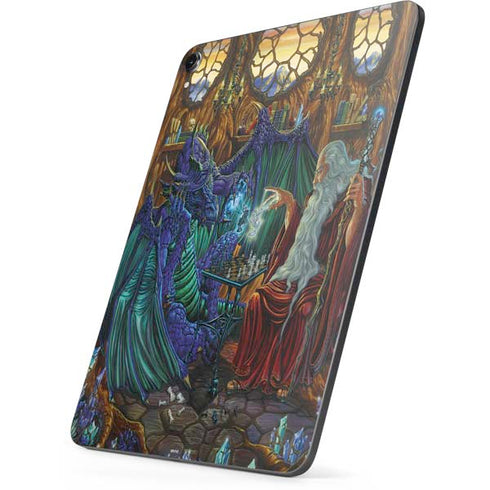 Dragon and Wizard Playing Chess by Ed Beard Jr Apple iPad Pro Skin