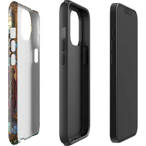 Dragon and Wizard Playing Chess by Ed Beard Jr iPhone 15 Impact Case