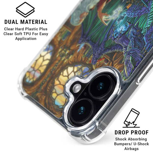 Dragon and Wizard Playing Chess by Ed Beard Jr iPhone 16 MagSafe Case