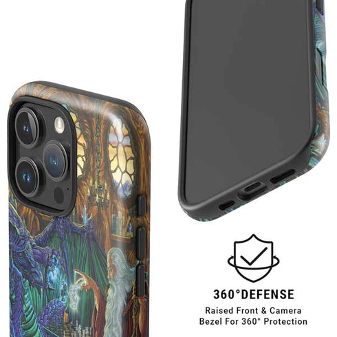Dragon and Wizard Playing Chess by Ed Beard Jr iPhone 16 Pro Magsafe Impact Case