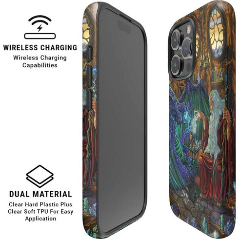 Dragon and Wizard Playing Chess by Ed Beard Jr iPhone 16 Pro Magsafe Impact Case