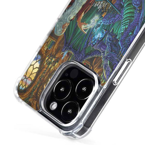 Dragon and Wizard Playing Chess by Ed Beard Jr iPhone 16 Pro Max MagSafe Case