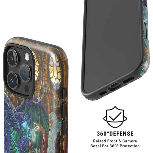 Dragon and Wizard Playing Chess by Ed Beard Jr iPhone 16 Pro Max Magsafe Impact Case