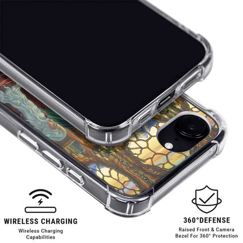 Dragon and Wizard Playing Chess by Ed Beard Jr iPhone 16e MagSafe Case