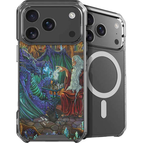 Dragon and Wizard Playing Chess by Ed Beard Jr iPhone 18 Pro MagSafe Case