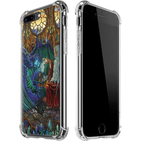 Dragon and Wizard Playing Chess by Ed Beard Jr iPhone Cases