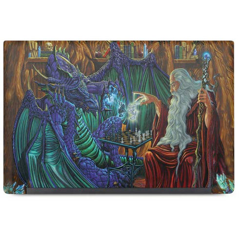 Dragon and Wizard Playing Chess by Ed Beard Jr Dell Latitude Skin