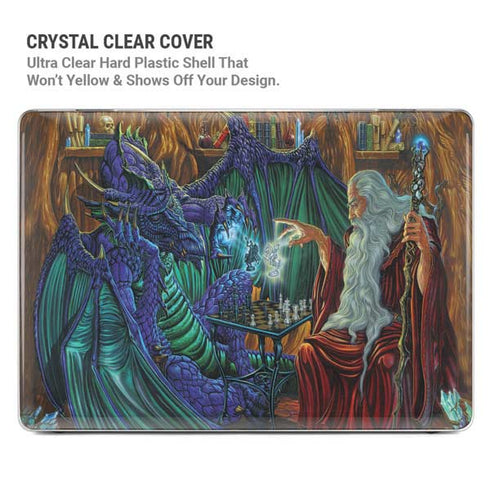 Dragon and Wizard Playing Chess by Ed Beard Jr MacBook Pro 14in (2021-24) Case plus Skin