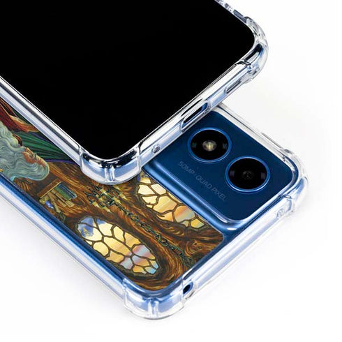 Dragon and Wizard Playing Chess by Ed Beard Jr Moto G 5G (2024) Clear Case