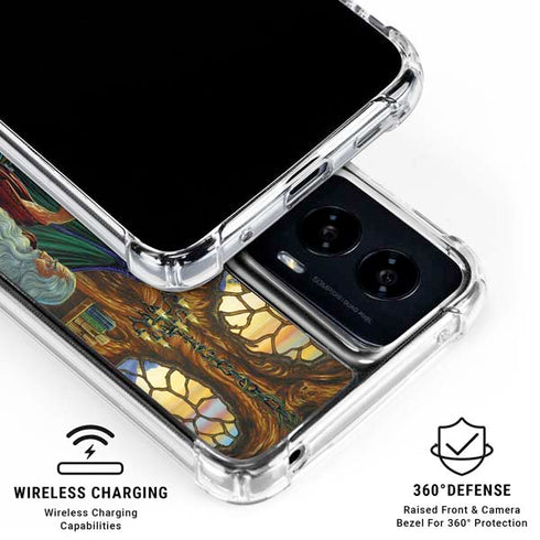 Dragon and Wizard Playing Chess by Ed Beard Jr Moto G Power 5G (2024) Clear Case