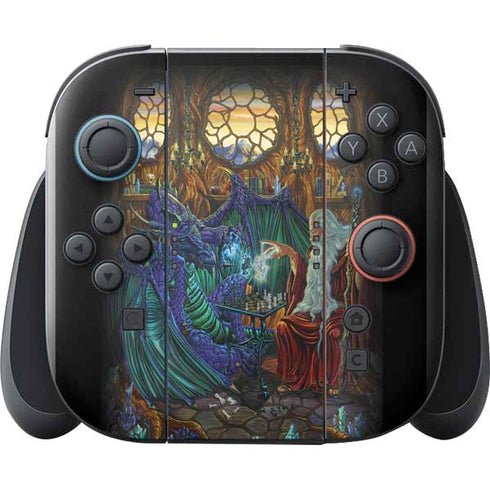 Dragon and Wizard Playing Chess by Ed Beard Jr Nintendo Switch 2 (2025) with Joy-Con Skin